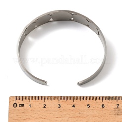 201 bracelets manchettes en acier inoxydable pour femmes&nbsp;LS-BJEW-F507-03P