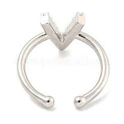 Offene Manschettenringe aus Messing mit Rack-Beschichtung für Damen&nbsp;RJEW-F162-01P-V