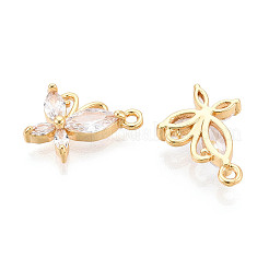 Pendentifs en zircone cubique clair en laiton&nbsp;KK-T077-55G