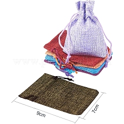 Pochettes en toile de jute&nbsp;ABAG-PH0002-05-9x7cm