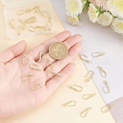 30 gancio in ottone micro pavé trasparente con zirconi cubici&nbsp;ZIRC-FH0001-23