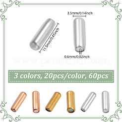 60 pieza de accesorios de broche de latón de 3 colores&nbsp;KK-NB0003-79