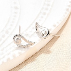 925 Sterling Silber Ohrstecker&nbsp;EJEW-P305-02F-P