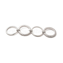 Micro ottone spianare anelli zirconi&nbsp;RJEW-P166-12P-01