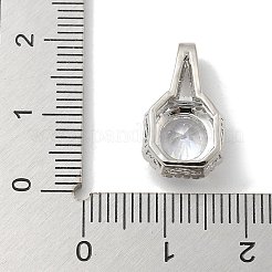Gestell Messing micro ebnen Zirkonia Anhänger&nbsp;KK-L224-050P-02
