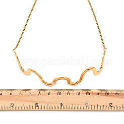 Choker-Halsketten mit Schiebeverschluss aus Edelstahl 304 mit Wellenmuster&nbsp;NJEW-Z106-01G