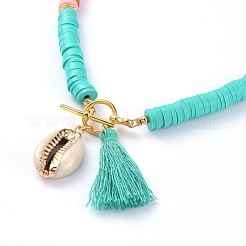 Collane di perline heishi fatte a mano in argilla polimerica&nbsp;NJEW-JN02721-03