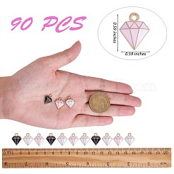 90pcs 3 Farben Legierung Emaille Charms&nbsp;ENAM-SZ0003-01