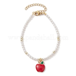 Braccialetti con ciondoli smaltati in lega di frutta&nbsp;BJEW-JB10094