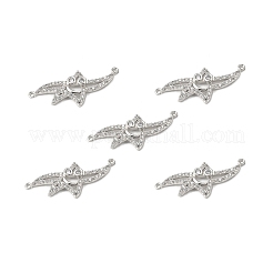 Verbindungsanhänger mit durchsichtigem Zirkonia-Pavé aus Messing&nbsp;KK-E068-VB381