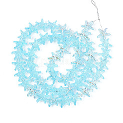 Perles de verre transparentes galvanisées avec peinture de cuisson&nbsp;EGLA-N017-07-A02