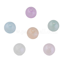 Perlas de acrílico chapadas en arco iris iridiscentes&nbsp;MACR-N006-16C-B01