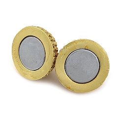 Fermoirs magnétiques en zircone cubique transparent micro pave en laiton&nbsp;KK-A230-02A-G