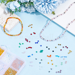 3000 pièce de perles de verre galvanoplastie transparentes de 24 couleurs&nbsp;EGLA-PA0001-29B