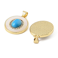 Pendenti in zirconi cubici trasparenti in micro pavè di ottone&nbsp;CU-CBA9CBD-13G