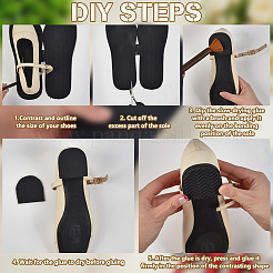 Rutschfeste Schuhsohlen aus Gummi mit Wellenmuster&nbsp;DIY-WH0899-980