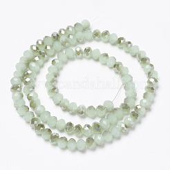 Chapelets de perles en verre électroplaqué&nbsp;EGLA-A034-J4mm-E04