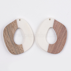 Pendentifs en bois de résine et de noyer&nbsp;RESI-T023-12B