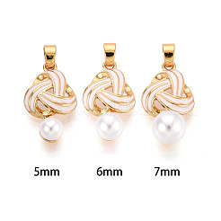 Colgantes de pasador con forma de copa de perla esmaltada de latón&nbsp;LS-KK-T079-09G