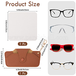 1 estuche rectangular de piel sintética para gafas.&nbsp;AJEW-CN0005-50A