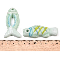 Grands pendentifs en porcelaine peints à la main&nbsp;LA-CBAC6A6-06K