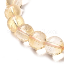 Braccialetti elastici di perle di citrino naturale per regali di donne uomini ragazze&nbsp;BJEW-JB06713