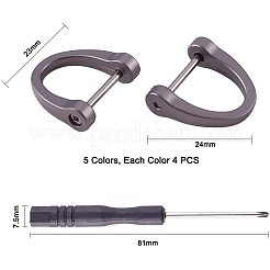 Legierung D-Ring Schäkel Verschlüsse&nbsp;PALLOY-PH0005-82