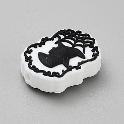 Silikonperlen mit Halloween-Motiv&nbsp;SIL-WH0014-56A-01