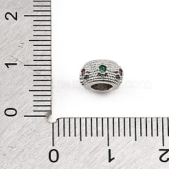 Micro pavé de perles de zircone cubiques colorées en laiton&nbsp;KK-CBAF17A-02P