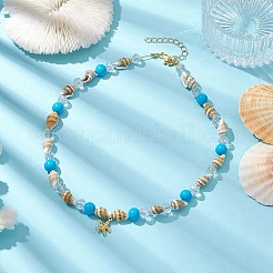 Collane di perline conchiglia di mare naturale&nbsp;NJEW-JN04796-02