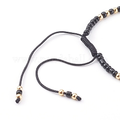 Bracelets réglables de perles tressées avec cordon en nylon&nbsp;BJEW-JB06022
