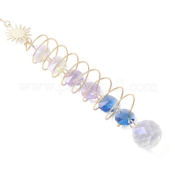 Acchiappasole pendenti con perline rotonde e ottagonali in vetro&nbsp;HJEW-JM04606-02