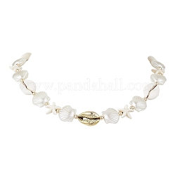 Collares de cuentas ajustables de turquesa sintética de verano&nbsp;NJEW-JN05270-01