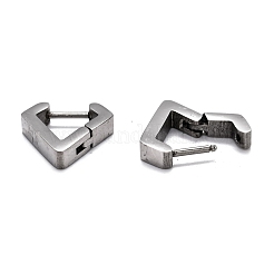 Pendientes de aro huggie de acero inoxidable 304 resistentes al deslustre&nbsp;STAS-H156-17A-P