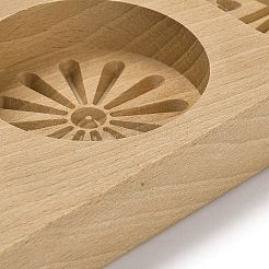 Presse en bois de hêtre à motif floral&nbsp;WOOD-K010-04A