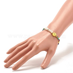 Braccialetti elasticizzati con perline&nbsp;BJEW-JB07521-01