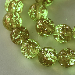 Chapelets de perles vernissées de sable d'or manuels&nbsp;LAMP-T007-06I