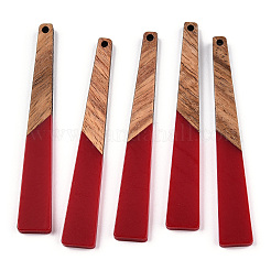 Grandes colgantes de resina opaca y madera de nogal&nbsp;RESI-TAC0017-46-C05