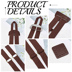 1 jeu de sangles de sac réglables en nylon et cuir PU&nbsp;DIY-CL0001-88B