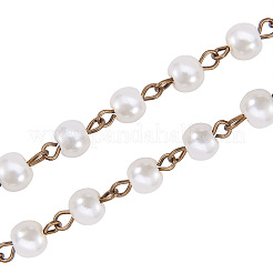 Fatti a mano rotonda perline perle di vetro catena per collane bracciali fare&nbsp;X-AJEW-JB00035-02
