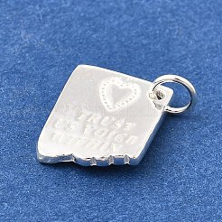 925 Anhänger aus Sterlingsilber mit der Stimme „Vertrauen Sie uns“&nbsp;STER-Q003-01I-S