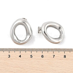 Pendientes ovalados de acero inoxidable 304&nbsp;EJEW-M073-06P