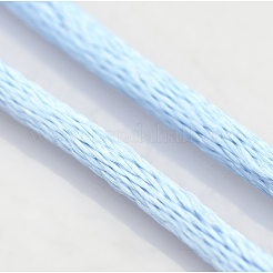 Cordons fil de nylon tressé rond de fabrication de noeuds chinois de macrame rattail&nbsp;NWIR-O002-02