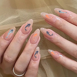 3 Stück selbstklebende Nagelkunst-Aufkleber aus ABS-Kunststoff mit Fischmotiv&nbsp;MRMJ-SP0001-21