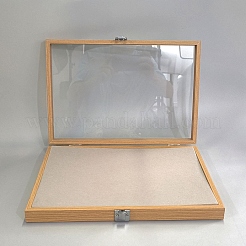Rechteckige Ausstellungenboxen für Bambusabzeichen&nbsp;CON-WH0095-20B