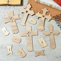 4 style de décorations artisanales en bois&nbsp;WOOD-CJC0019-05B