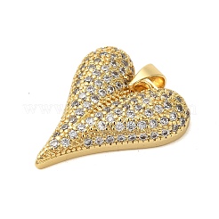 Micro pavé di ottone placcato a cremagliera perdanti di zirconi trasparenti&nbsp;KK-C067-03G
