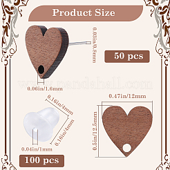 50 pezzo di orecchino a perno in legno&nbsp;FIND-SP0001-19C