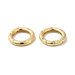 Federtorringe aus Messing mit durchsichtigem Zirkonia-Pavé&nbsp;KK-J301-15G