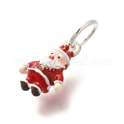 Breloques en laiton émaillé sur le thème de Noël&nbsp;KK-R212-15D-P